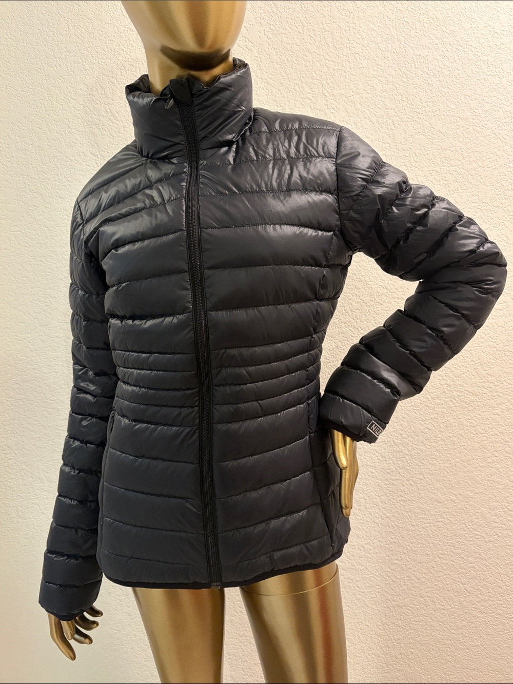 NILS Black Quilted Down Packable Women's Puffer Jacket